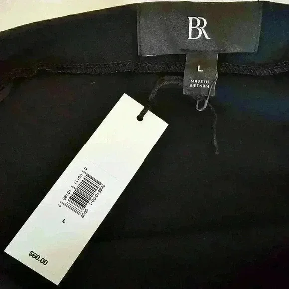 😍 New With Tags 😍 Banana Republic Cotton Modal One-Sleeve Top, Black, Size L - Picture 4 of 5